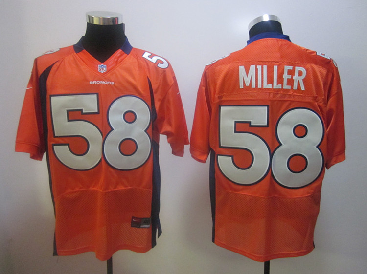 2012 Nike Broncos 58 Miller Orange Jerseys