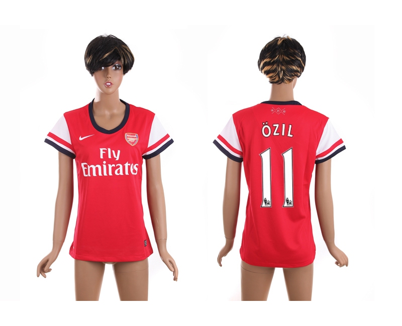 2013-14 Arsenal 11 Ozil Home Women Thailand Jerseys