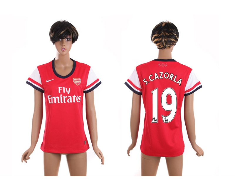 2013-14 Arsenal 19 S.Cazorla Home Women Thailand Jerseys