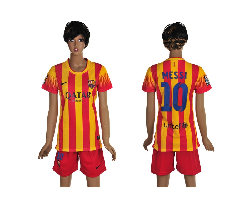 2013-14 Barcelona 10 Messi Away Women Jerseys
