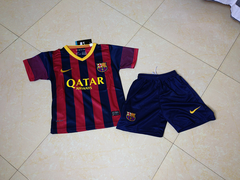 2013-14 Barcelona Home Youth Jerseys