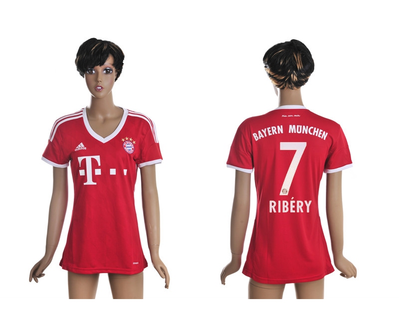 2013-14 Bayern M¨¹nchen 7 Ribery Home Women Thailand Jerseys