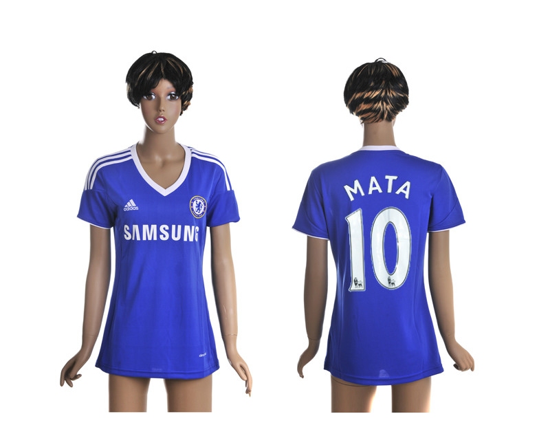 2013-14 Chelsea 10 Mata Home Women Thailand Jerseys