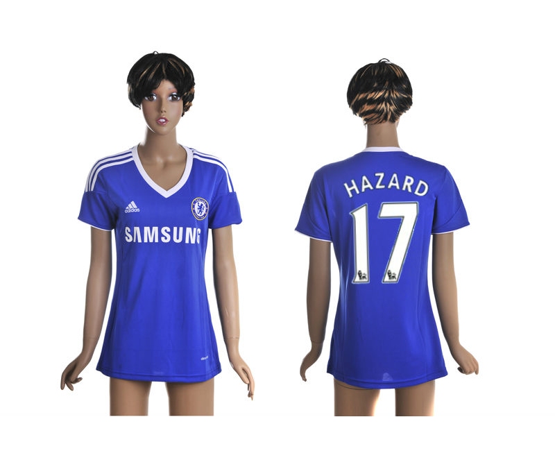 2013-14 Chelsea 17 Hazard Home Women Thailand Jerseys