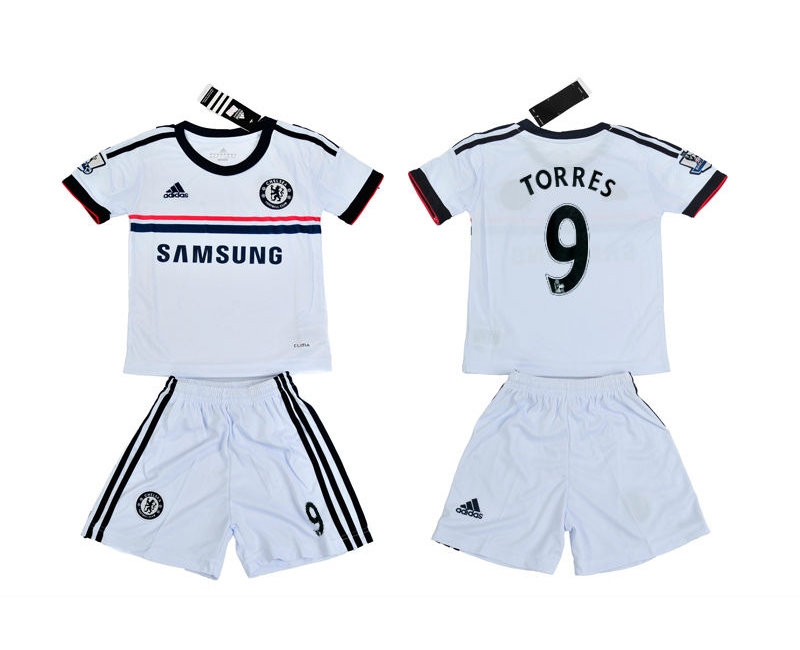 2013-14 Chelsea 9 Torres Away Youth Jerseys