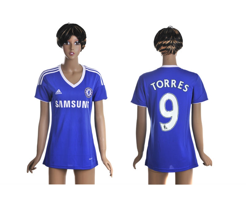 2013-14 Chelsea 9 Torres Home Women Thailand Jerseys