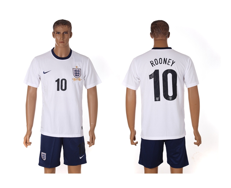 2013-14 England 10 Rooney Home Jerseys