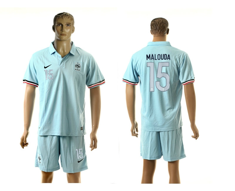 2013-14 France 15 Malouda Away Jerseys 2013-14 France 15 Malouda Away Jerseys