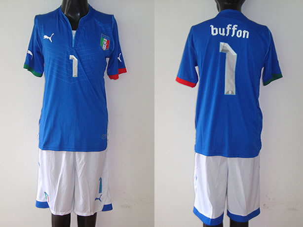 2013-14 Italy 1 Buffon Home Jerseys