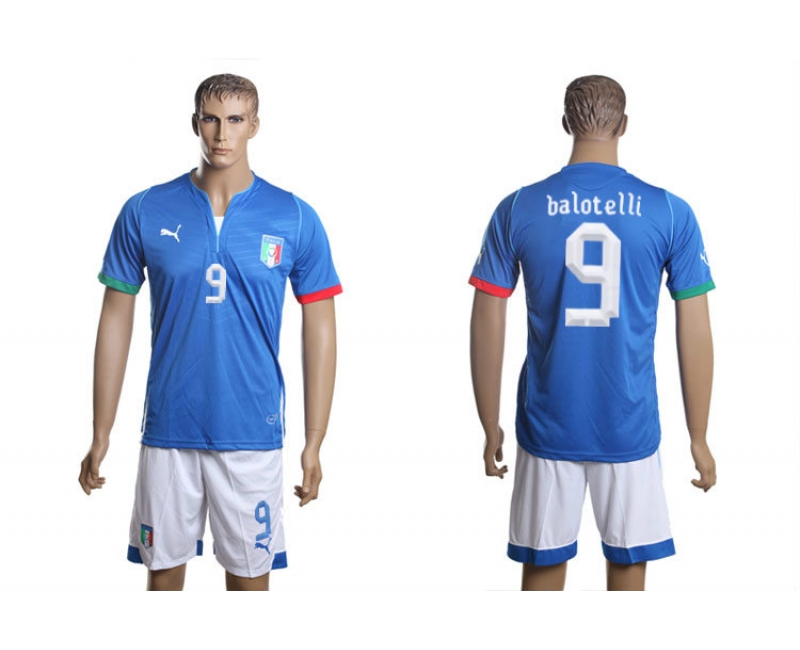 2013-14 Italy 9 Balotelli Home Jerseys 2013-14 Italy 9 Balotelli Home Jerseys