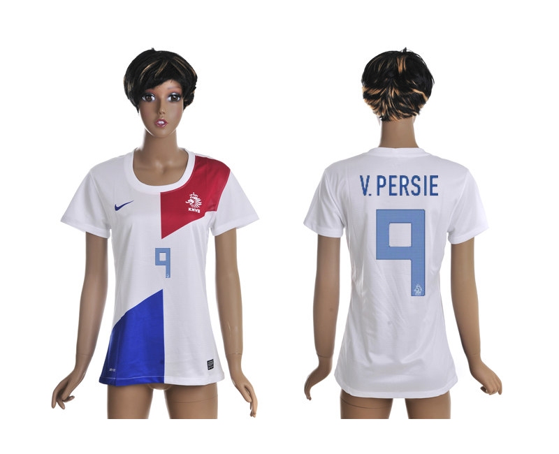 2013-14 Nederland 9 V.Persie Away Women Thailand Jerseys