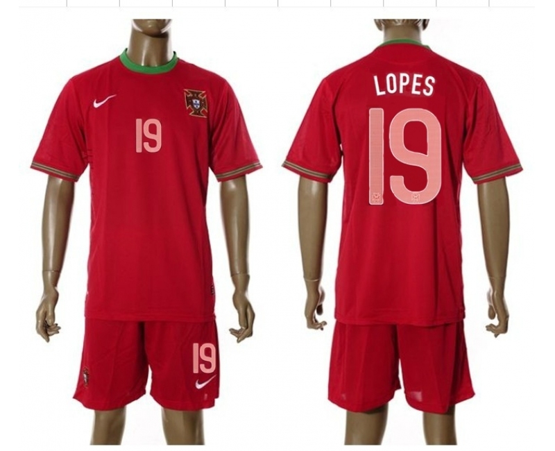 2013-14 Portugal 19 Lopes Home Jerseys