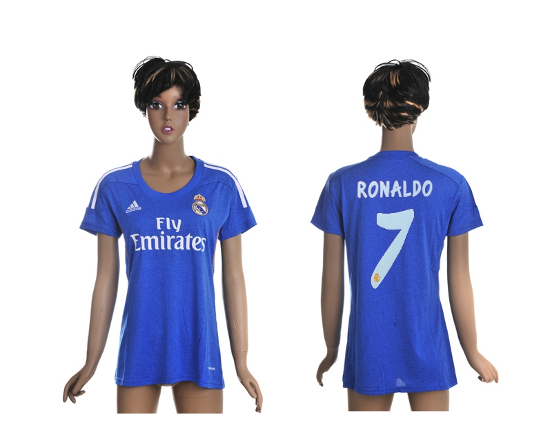 2013-14 Real Madrid 7 Ronaldo Away Women Thailand Jerseys