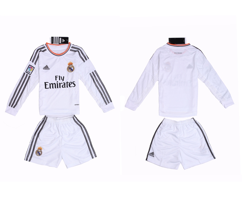 2013-14 Real Madrid Home Long Sleeve Youth Jerseys 2013-14 Real Madrid Home Long Sleeve Youth Jerseys