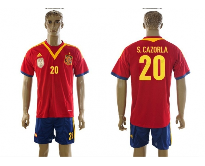 2013-14 Spain 20 S.Cazorla Home Jerseys