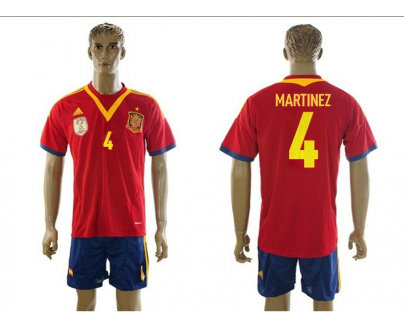 2013-14 Spain 4 Martinez Home Jerseys