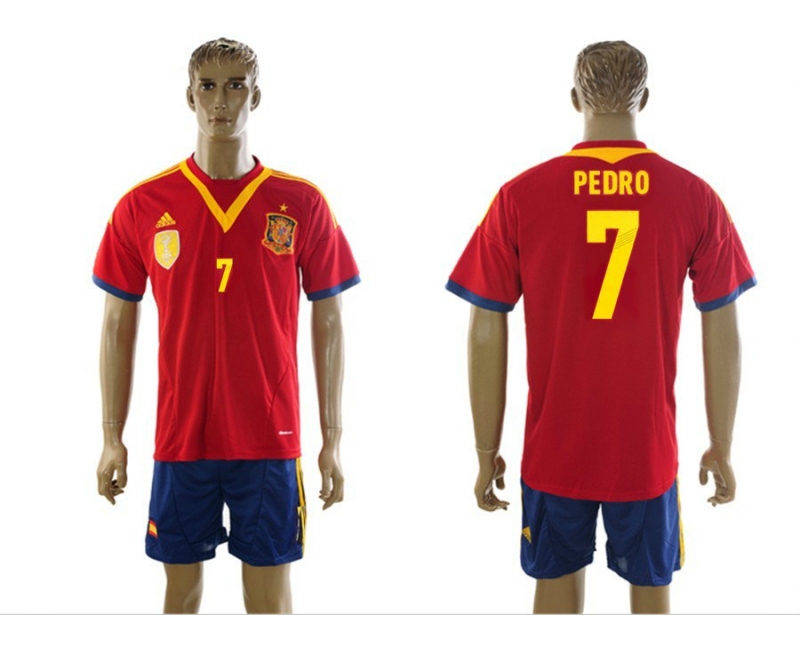 2013-14 Spain 7 Pedro Home Jerseys