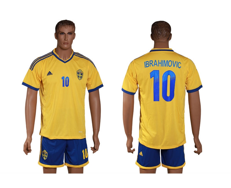 2013-14 Sweden 10 Ibrahimovic Home Jerseys