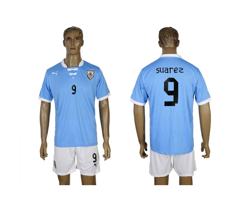 2013-14 Uruguay 9 Suarez Home Jerseys