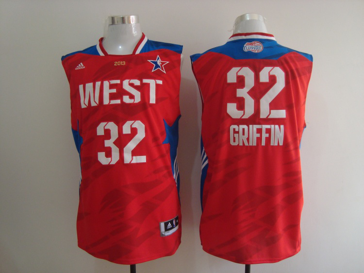 2013 All Star West 32 Griffin Red Jerseys