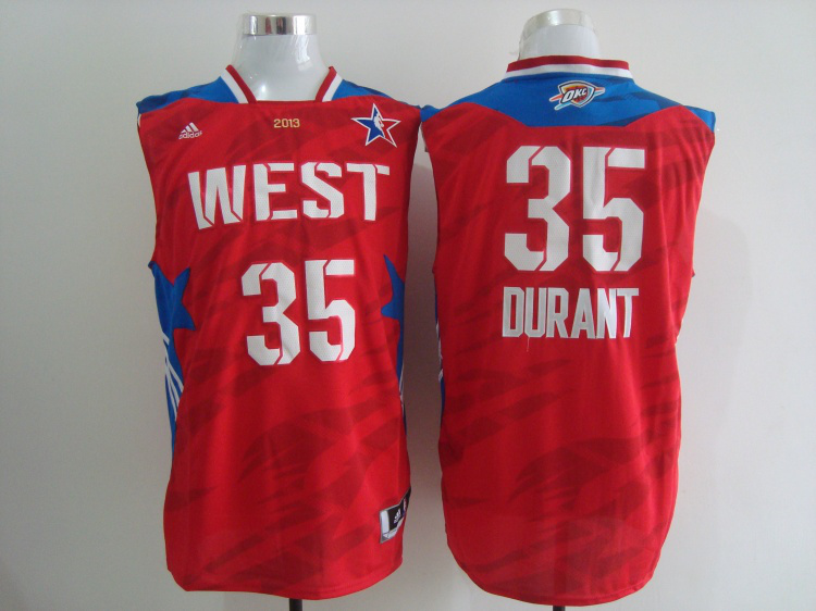 2013 All Star West 35 Durant Red Jerseys