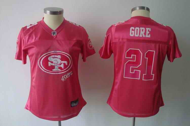 49ers 21 Gore pink 2011 fem fan women Jerseys