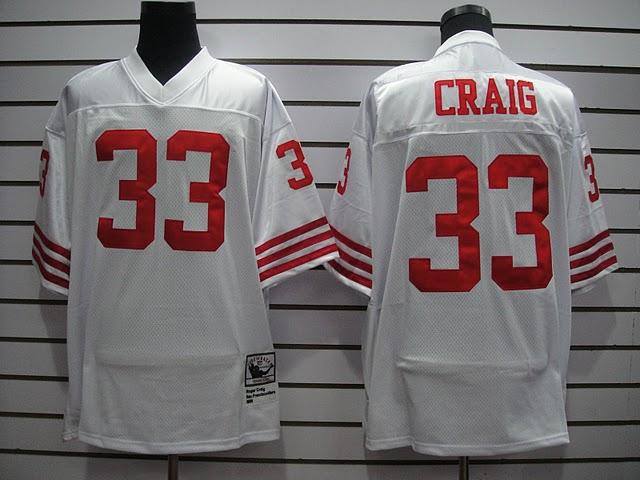 49ers 33 Craig White Throwback Jerseys