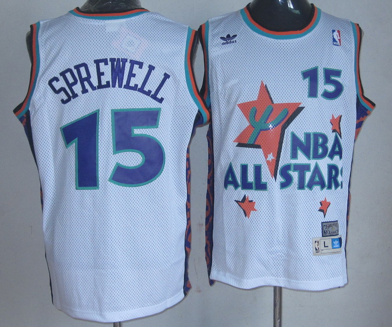 ALL Star 15 Sprewell White 1995 m&n Jerseys