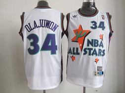 ALL Star 34 Olajuwon White 1995 m&n Jerseys