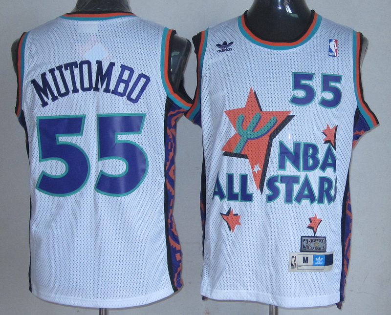 ALL Star 55 Mutombo White 1995 m&n Jerseys