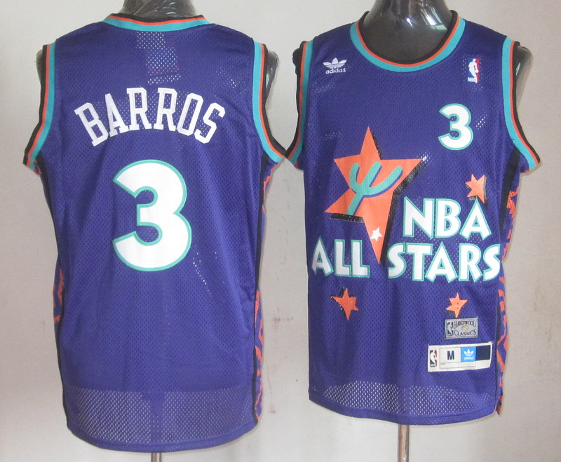All Star 3 Barros Purple 1995 m&n Jerseys