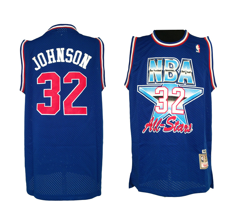 All Star 32 Johnson Blue 1992 m&n Jerseys - Click Image to Close