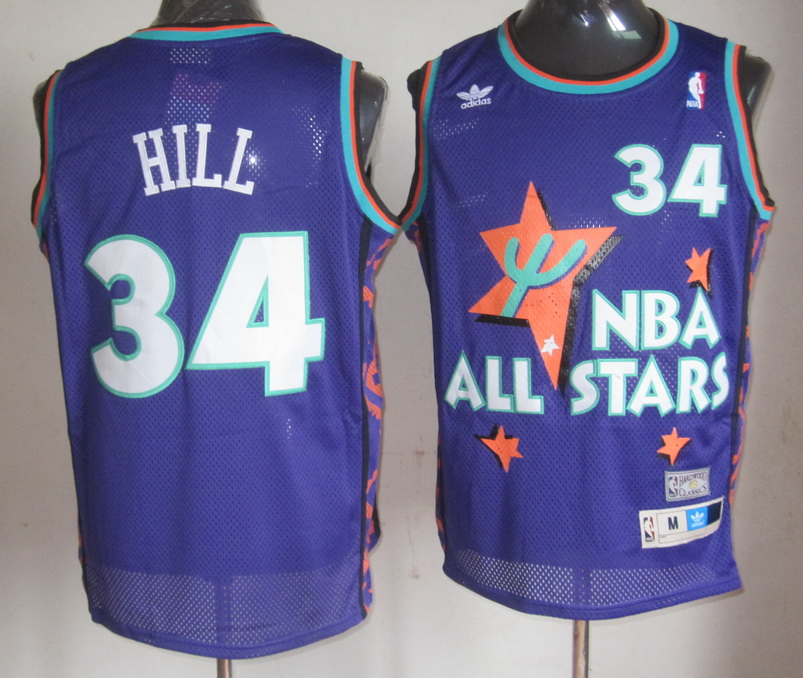All Star 34 Hill Purple 1995 m&n Jerseys