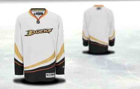 Anaheim Ducks Men Customized White Jersey
