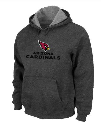 Arizona Cardinals Authentic Logo Pullover Hoodie D.Grey - Click Image to Close
