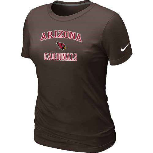 Arizona Cardinals Women's Heart & Sou Brownl T-Shirt