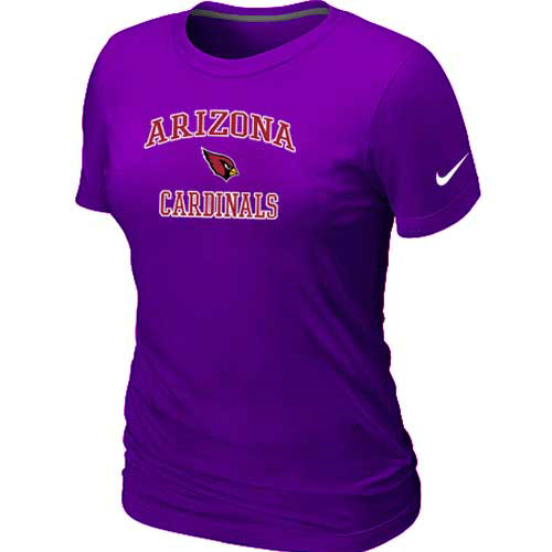 Arizona Cardinals Women's Heart & Sou Purplel T-Shirt