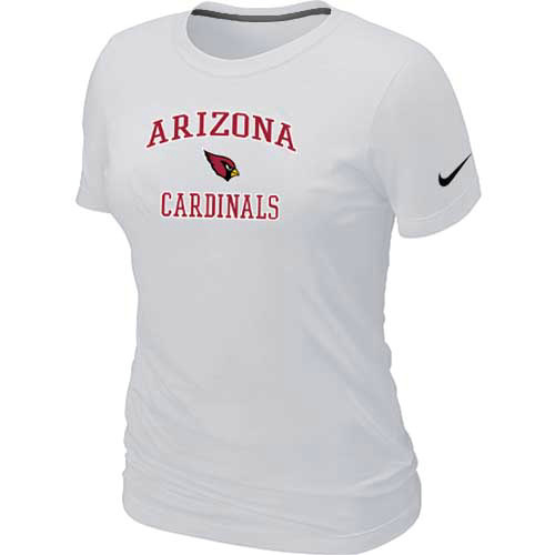 Arizona Cardinals Women's Heart & Sou Whitel T-Shirt