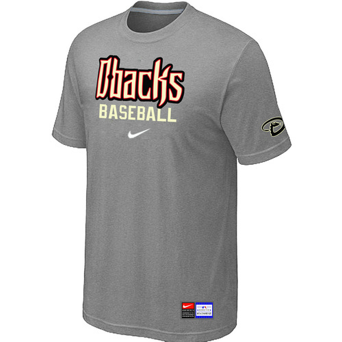 Arizona Diamondbacks Crimson L.Grey Nike Short Sleeve Practice T-Shirt