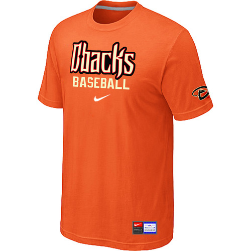 Arizona Diamondbacks Crimson Orange Nike Short Sleeve Practice T-Shirt - Click Image to Close