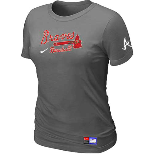 Atlanta Braves Nike Women's D.Grey Short Sleeve Practice T-Shirt