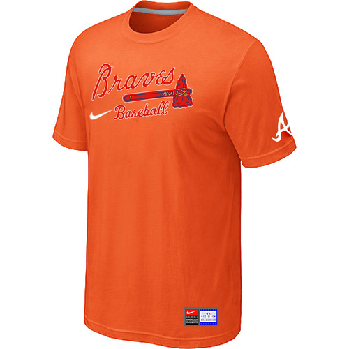 Atlanta Braves Orange Nike Short Sleeve Practice T-Shirt