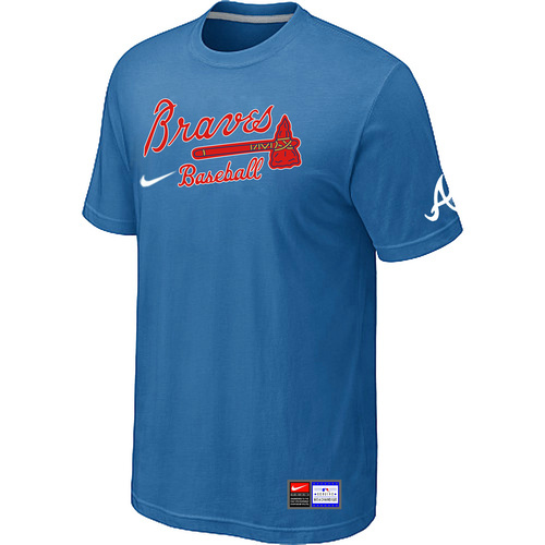Atlanta Braves light Blue Nike Short Sleeve Practice T-Shirt