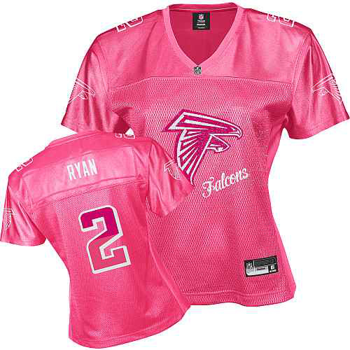Atlanta Falcons 2 RYAN pink Womens Jerseys