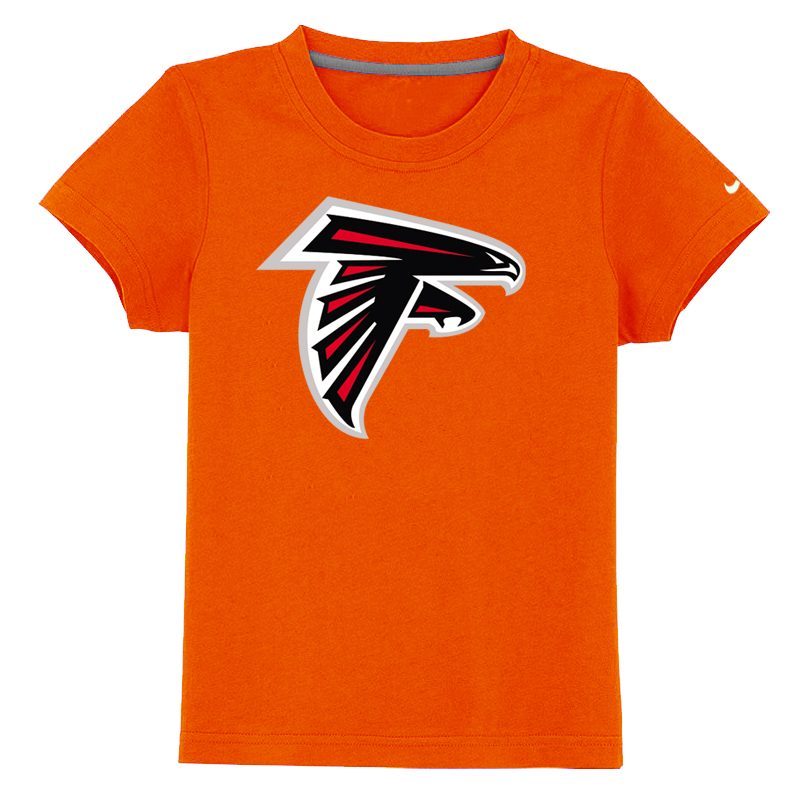 Atlanta Falcons Sideline Legend Authentic Logo Youth T-Shirt Orange - Click Image to Close