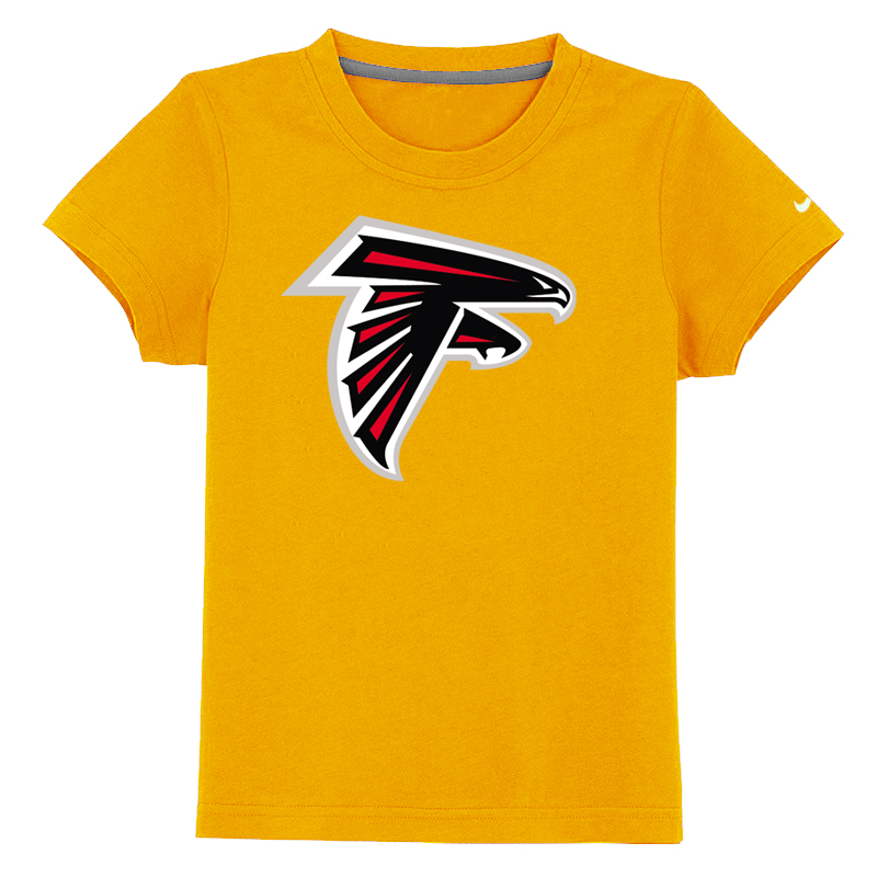 Atlanta Falcons Sideline Legend Authentic Logo Youth T-Shirt Yellow - Click Image to Close