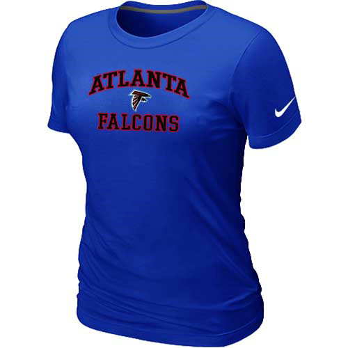 Atlanta Falcons Women's Heart & Soul Blue T-Shirt
