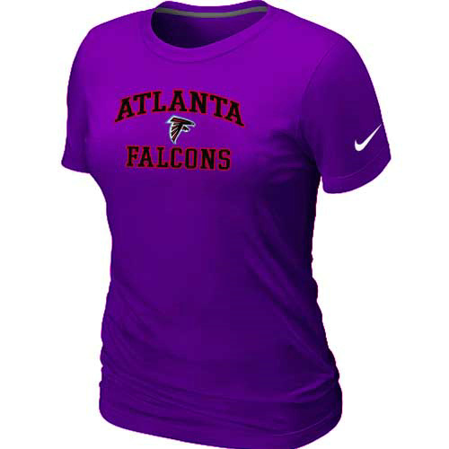 Atlanta Falcons Women's Heart & Soul Purple T-Shirt