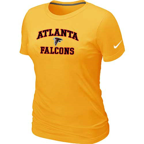 Atlanta Falcons Women's Heart & Soul Yellow T-Shirt