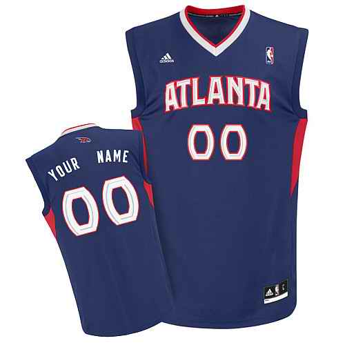 Atlanta Hawks Youth Custom blue V-neck Jersey